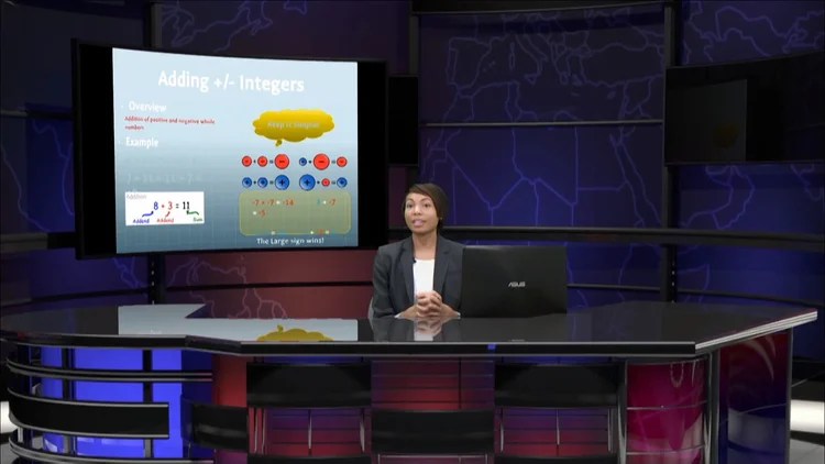 Instructor using media studio to deliver lessons